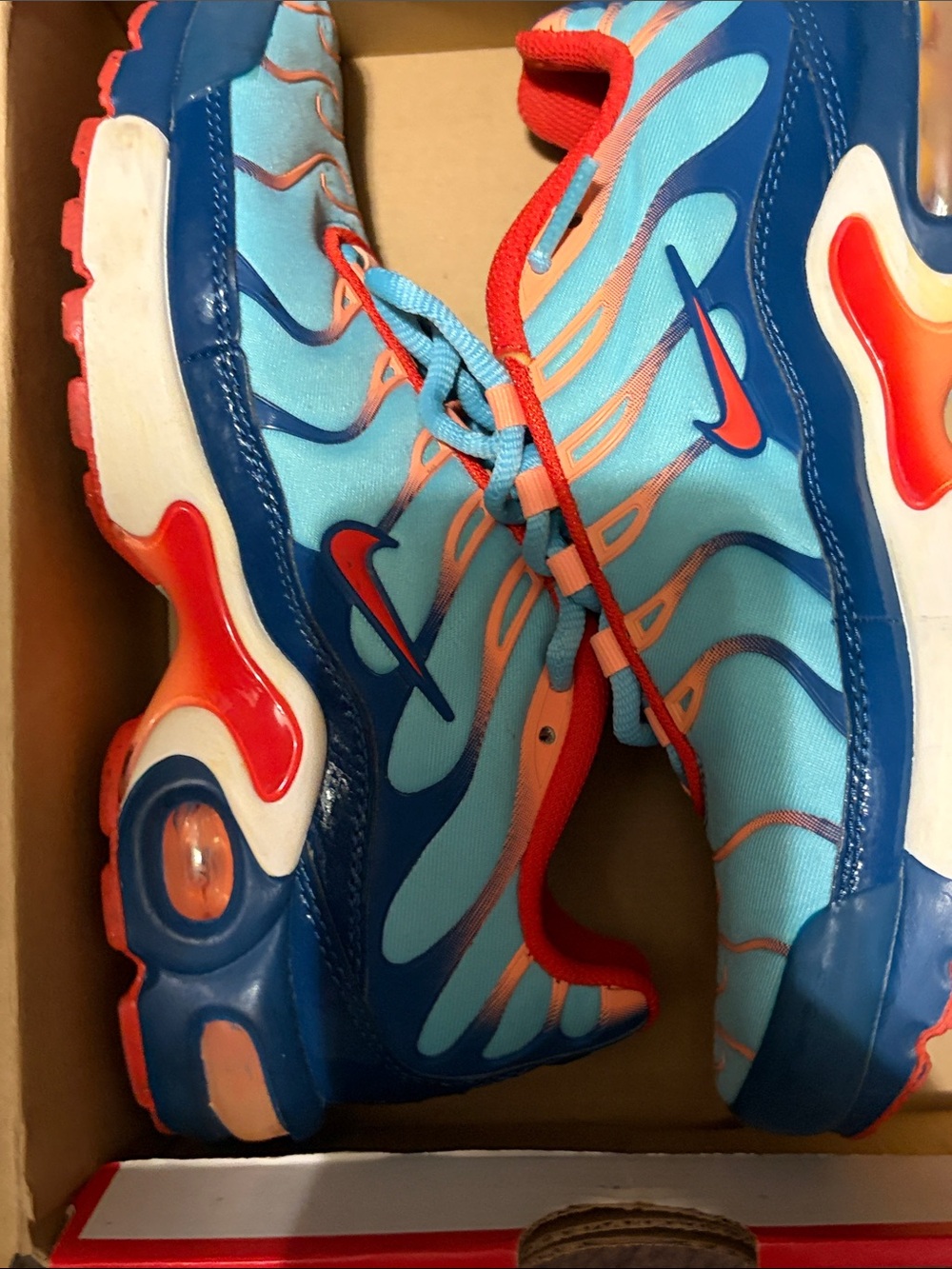 Nike Kids Blue and Orange Athletic Sneakers